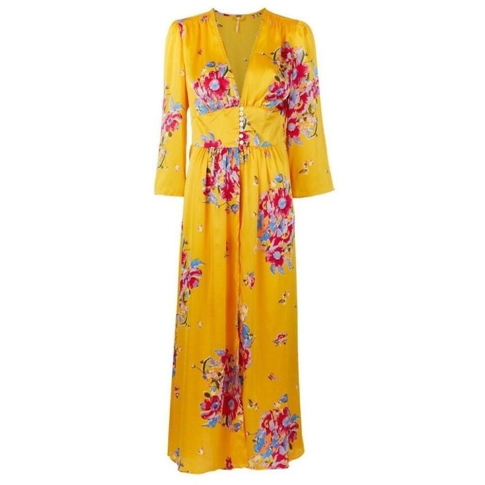 Free People Alexa Floral Duster